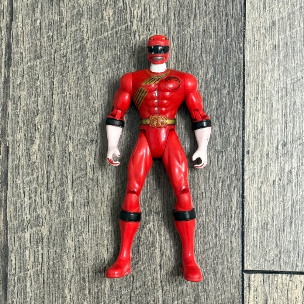 Vintage Power Rangers Wild Force Red Ranger 5.5"Action Figure 2002 Saban Bandai